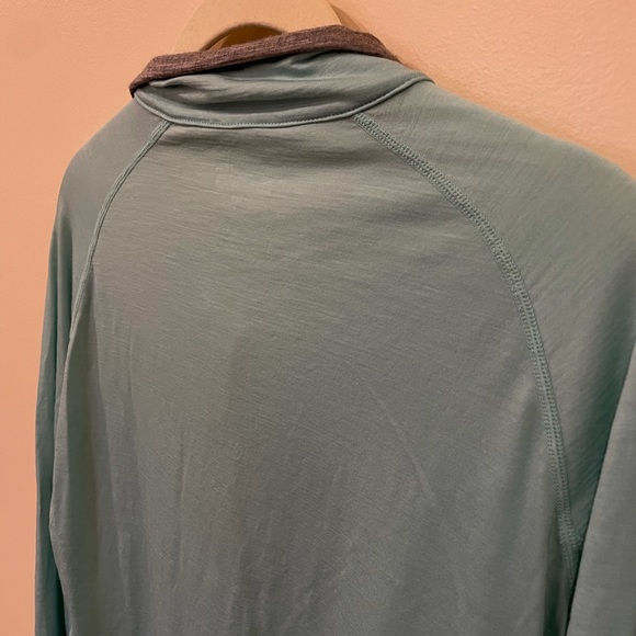 Ibex Merino Wool Pullover Shirt Base Layer Shirt Weightless Pockets Blue Small - Picture 8 of 9